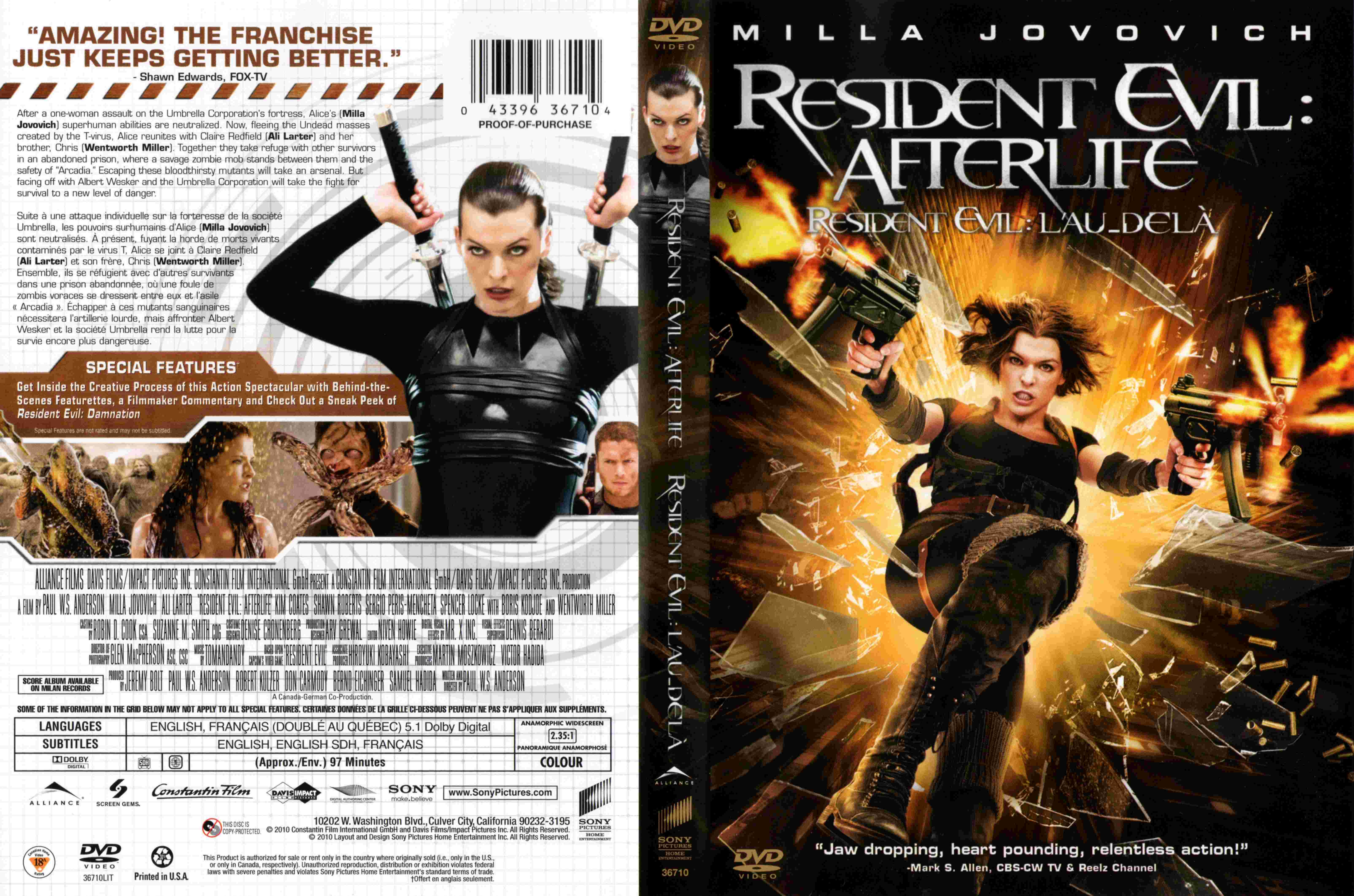 COVERS.BOX.SK ::: Resident Evil: Afterlife - high quality DVD ...