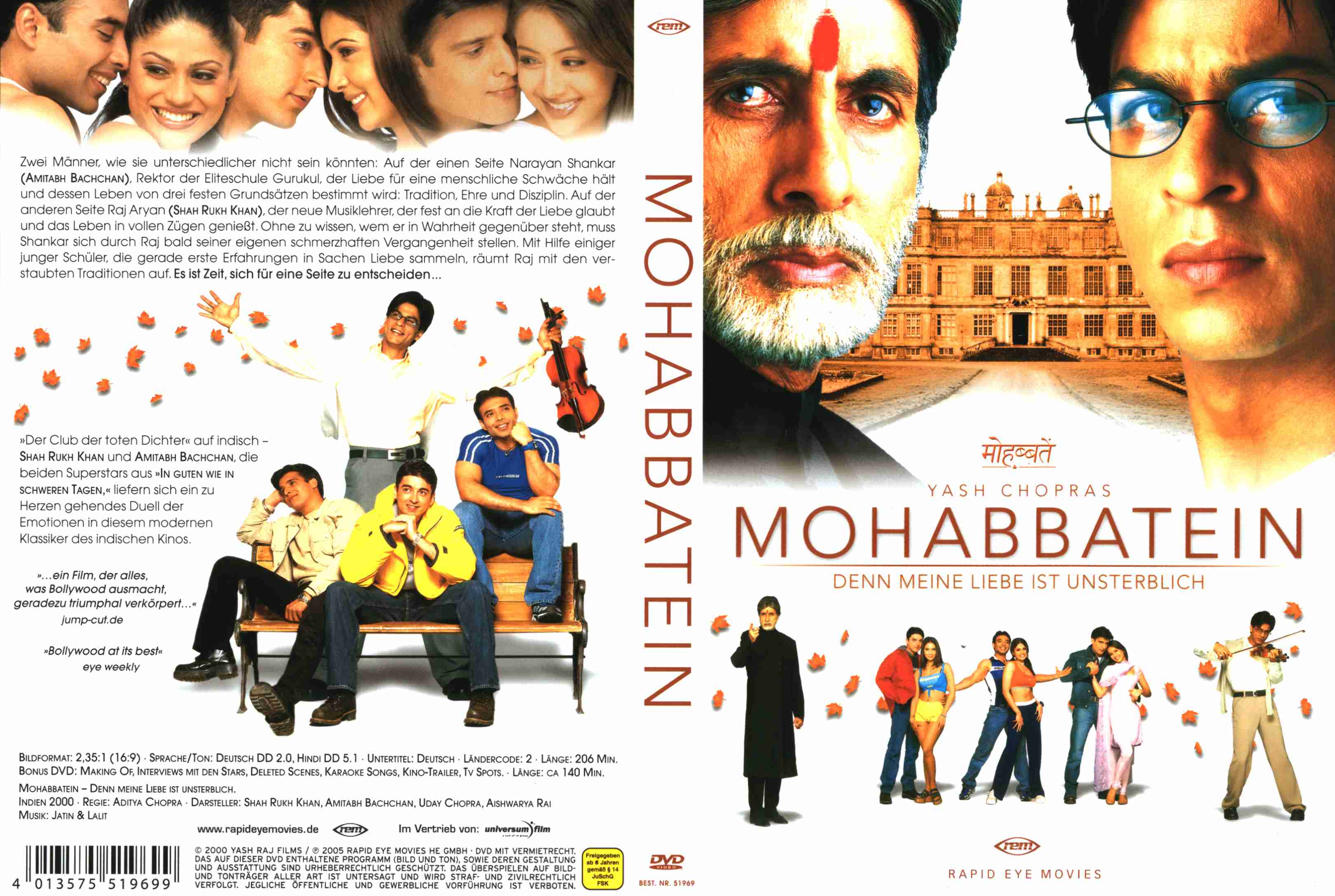 the Mohabbatein movie  in hindi hd